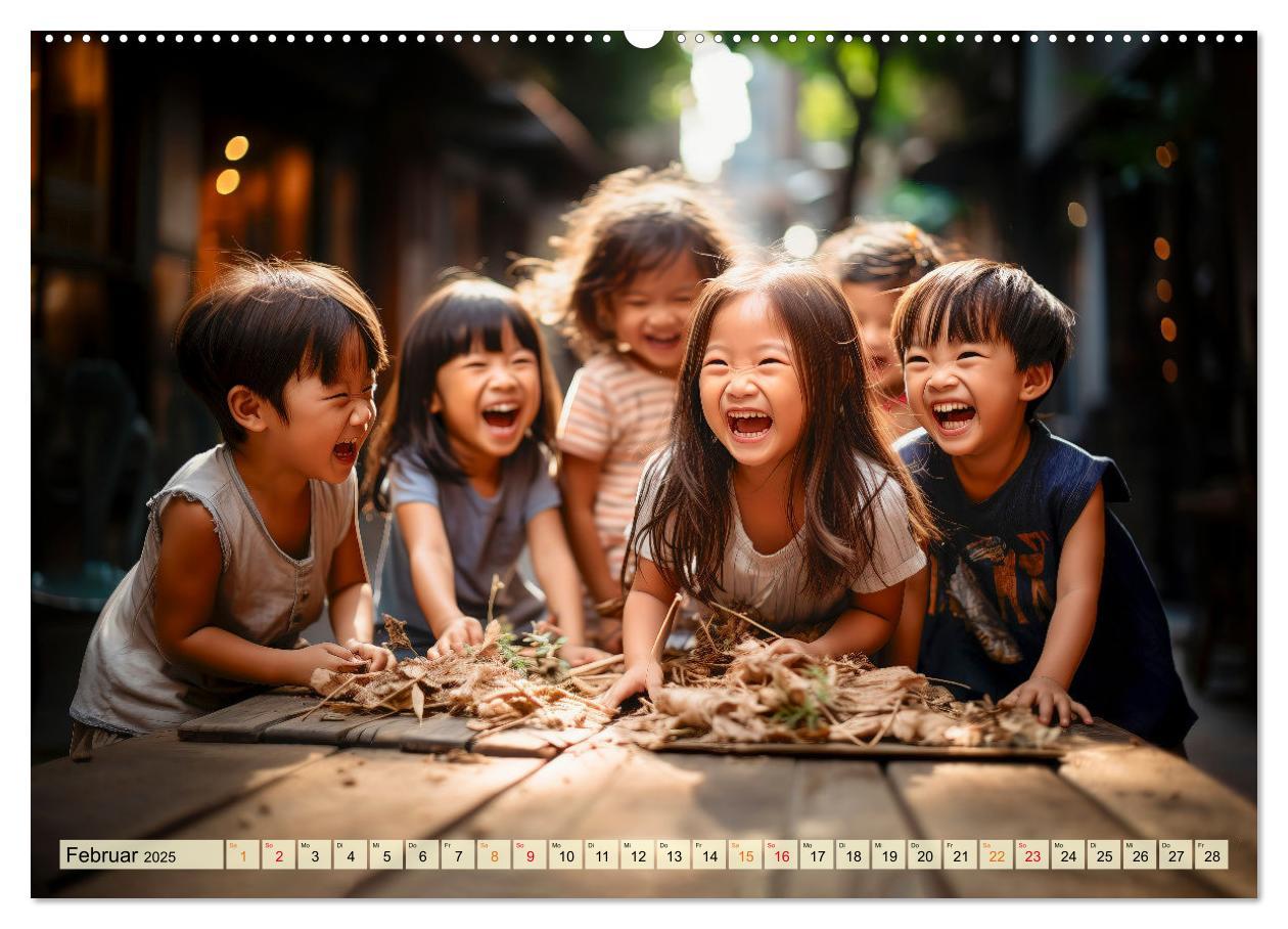 Bild: 9783383863905 | Kinder Lachen (Wandkalender 2025 DIN A2 quer), CALVENDO Monatskalender