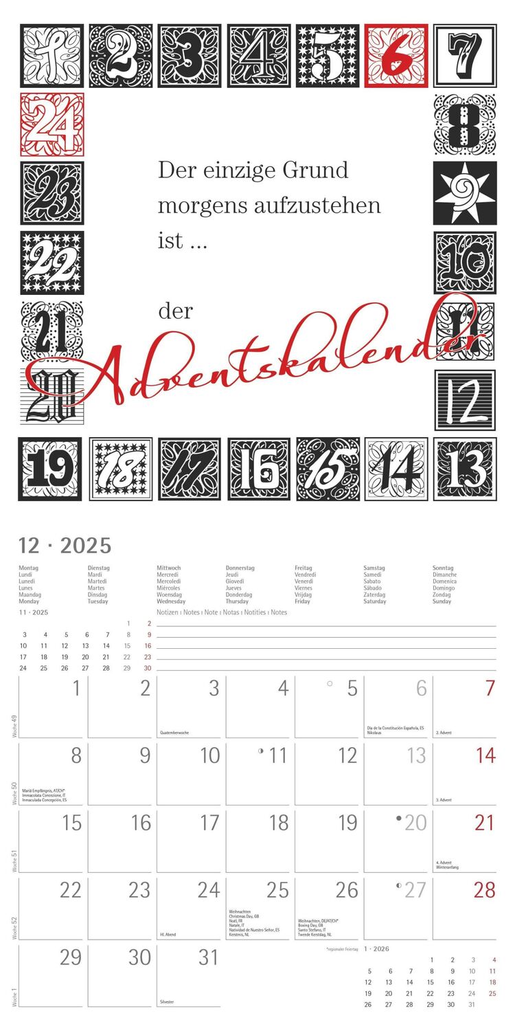 Bild: 4251732343132 | Sprüche 2025 - Broschürenkalender 30x30 cm (30x60 geöffnet) -...