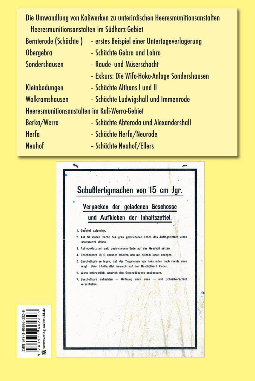 Rückseite: 9783959662826 | Heeresmunitionsanstalten in stillgelegten Kaliwerken im Südharz-...