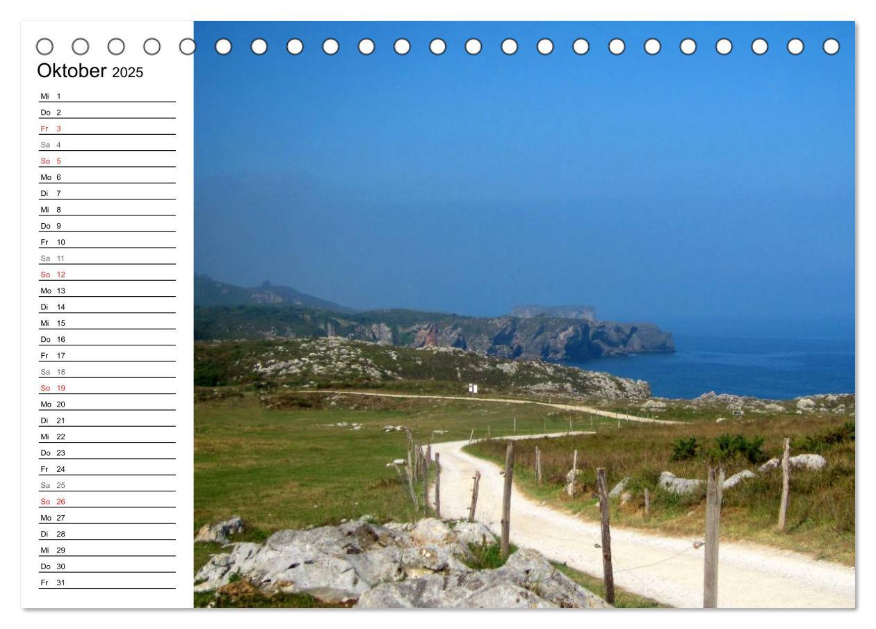 Bild: 9783435519927 | Camino del norte - Küstenweg (Tischkalender 2025 DIN A5 quer),...