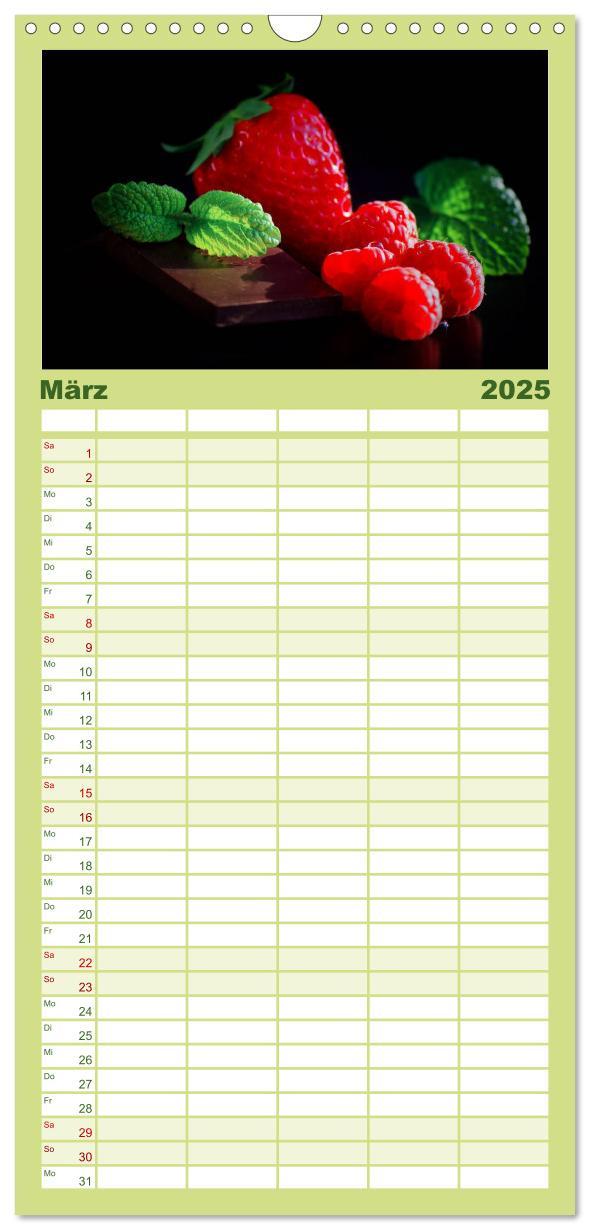 Bild: 9783457125977 | Familienplaner 2025 - Frische Früchte mit 5 Spalten (Wandkalender,...