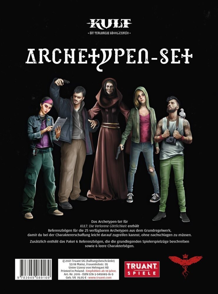 Cover: 9783949089169 | KULT Archetypen-Set | Spielhilfe | Mario Truant | Stück | Deutsch