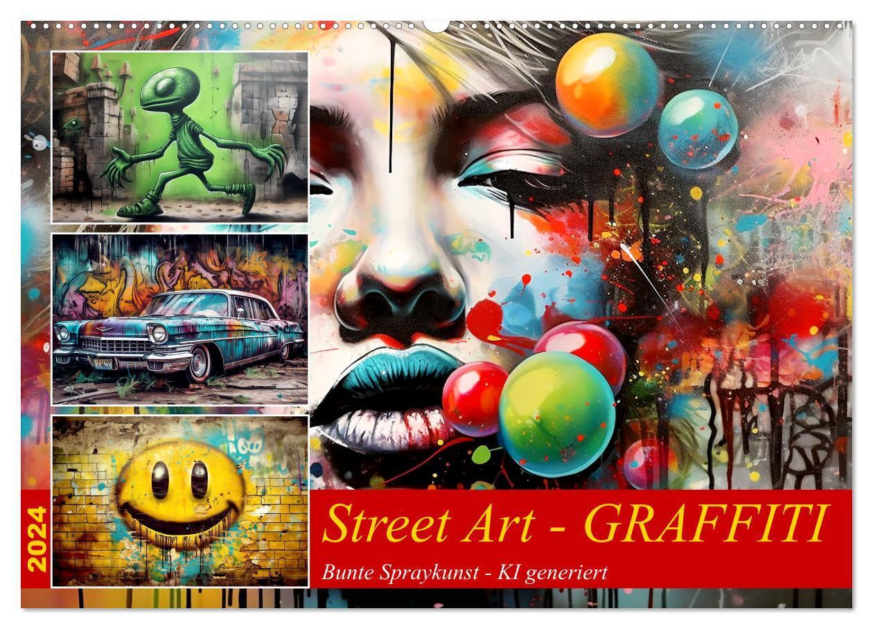 Cover: 9783383703911 | Street Art Graffiti (Wandkalender 2024 DIN A2 quer), CALVENDO...