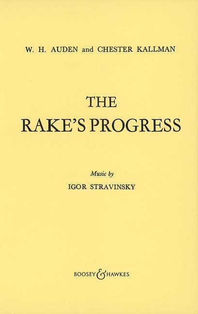 Cover: 9790060026904 | The Rake's Progress | Opera in 3 acts | Igor Stravinsky | Textheft