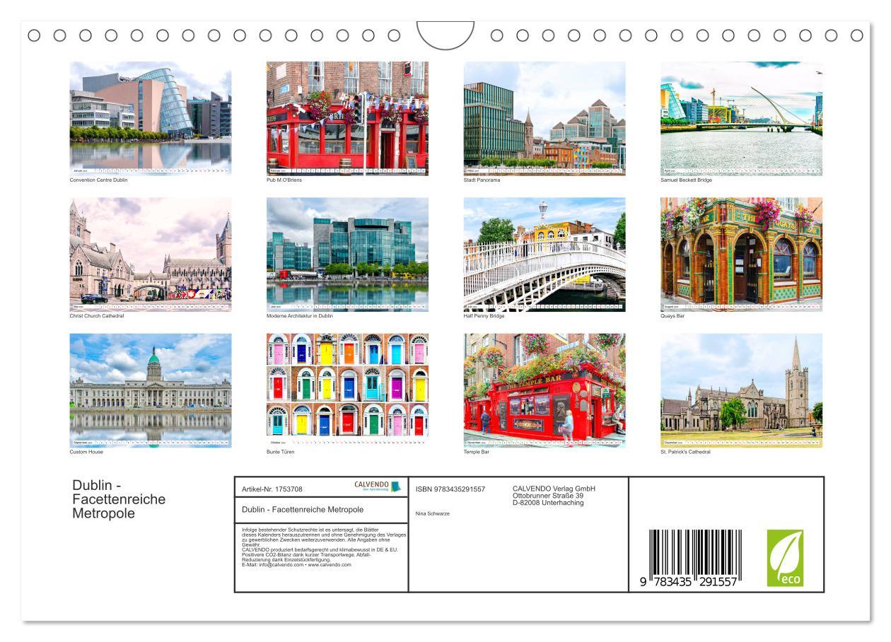 Bild: 9783435291557 | Dublin - Facettenreiche Metropole (Wandkalender 2025 DIN A4 quer),...