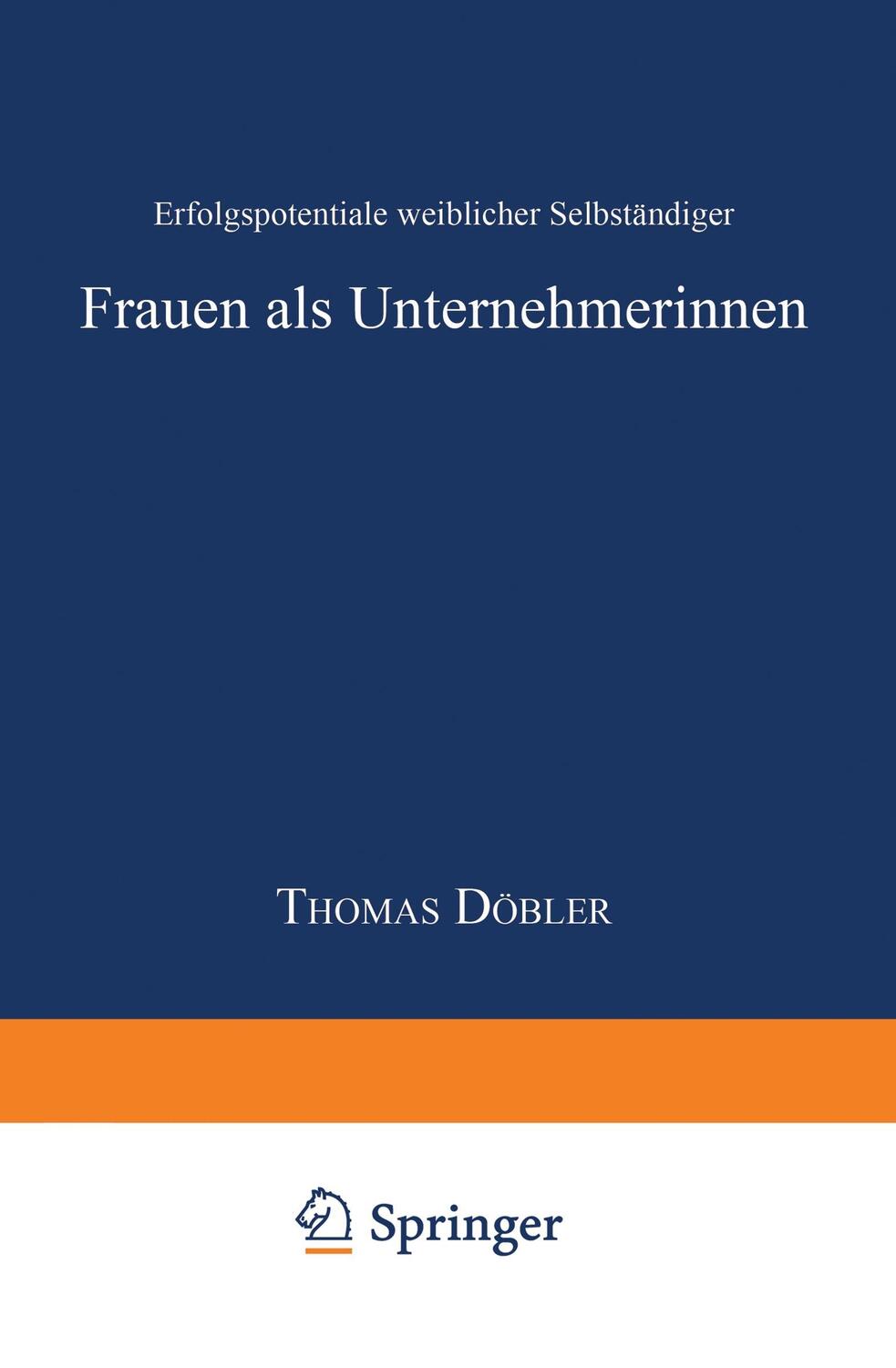 Cover: 9783824466696 | Frauen als Unternehmerinnen | Thomas Döbler | Taschenbuch | Paperback