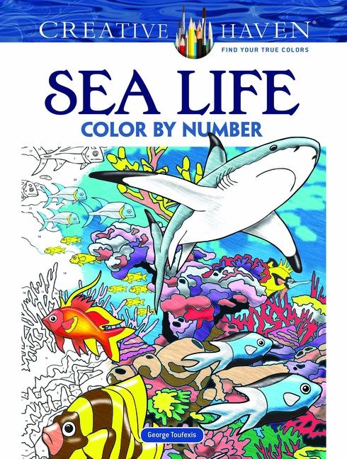 Cover: 9780486797953 | Creative Haven Sea Life Color by Number Coloring Book | Toufexis