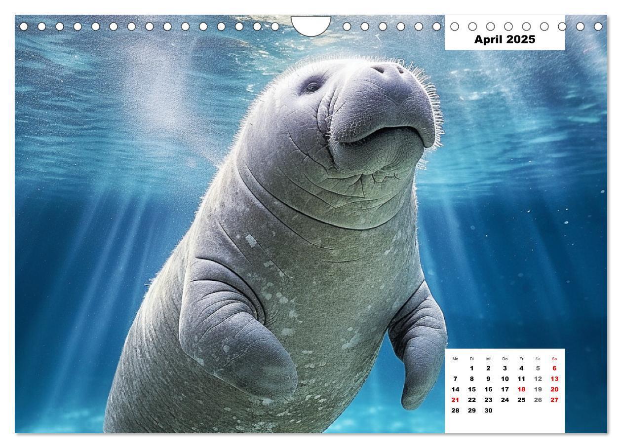 Bild: 9783383858857 | Manatees. Faszinierende Rundschwanzseekühe (Wandkalender 2025 DIN...