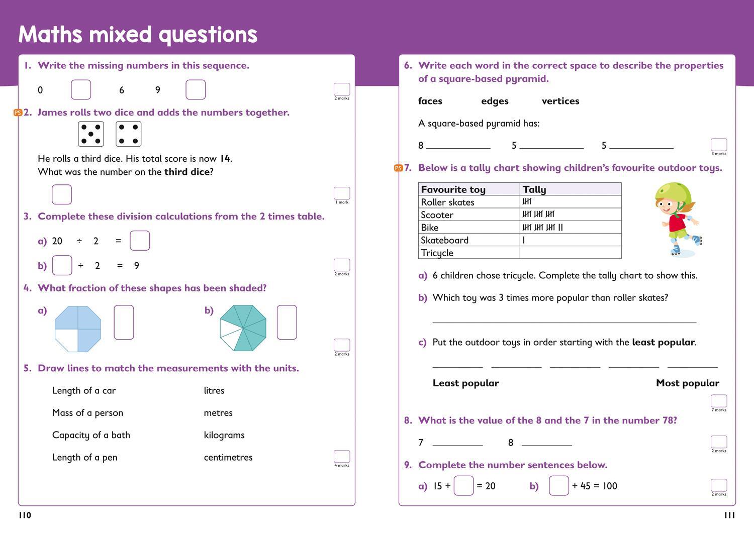 Bild: 9780008398781 | Year 2 Maths and English KS1 Targeted Study &amp; Practice Book | Ks1