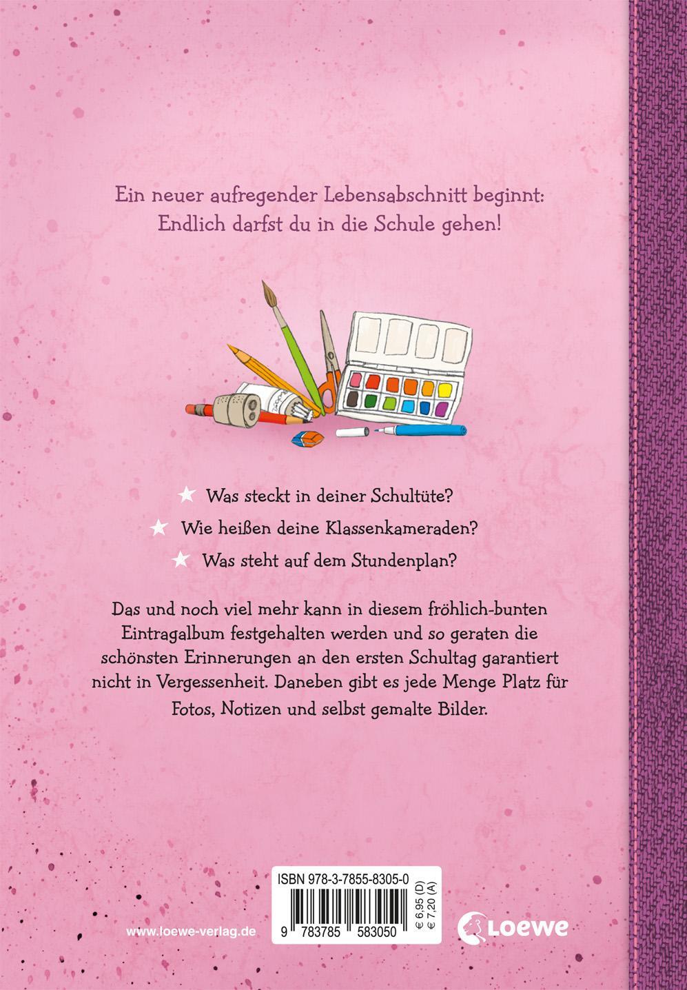Rückseite: 9783785583050 | Mein erster Schultag (Mädchen) | Buch | Eintragbücher | Deutsch | 2017