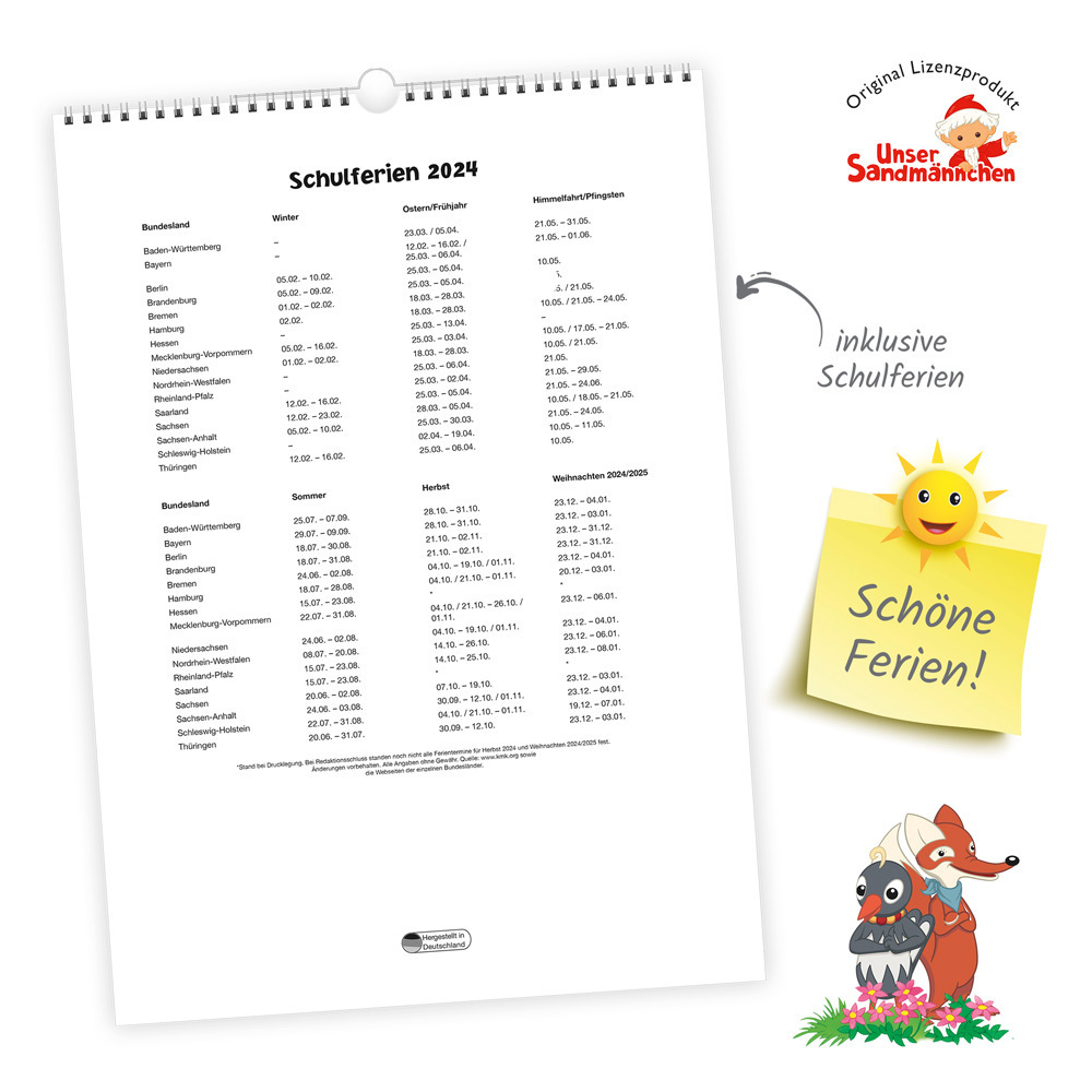 Bild: 9783988020086 | Trötsch Unser Sandmännchen XL-Familienplaner Familienkalender Unser...
