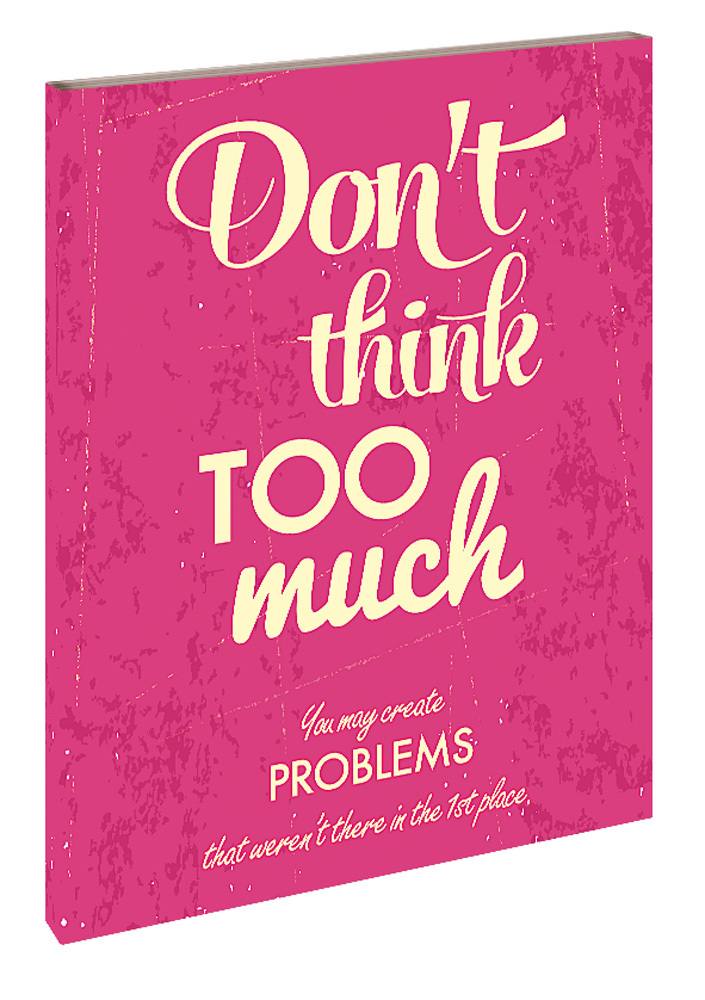 Cover: 9783955709846 | Don't think too much | Blankbook | Tushita-Verlag | Buch | Deutsch