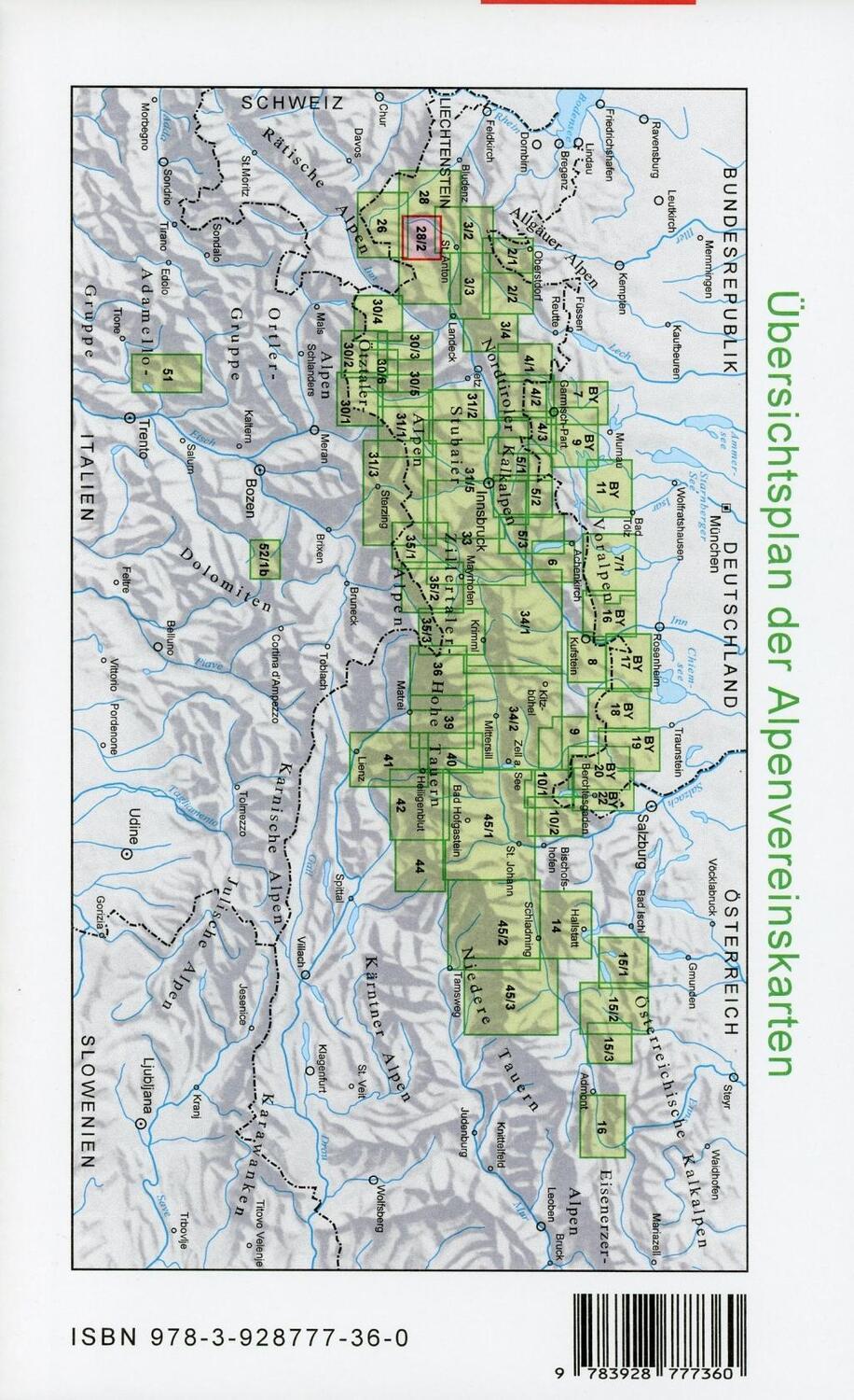 Bild: 9783928777360 | DAV Alpenvereinskarte 28/2 Verwallgruppe - Mitte 1 : 25 000 | Deutsch