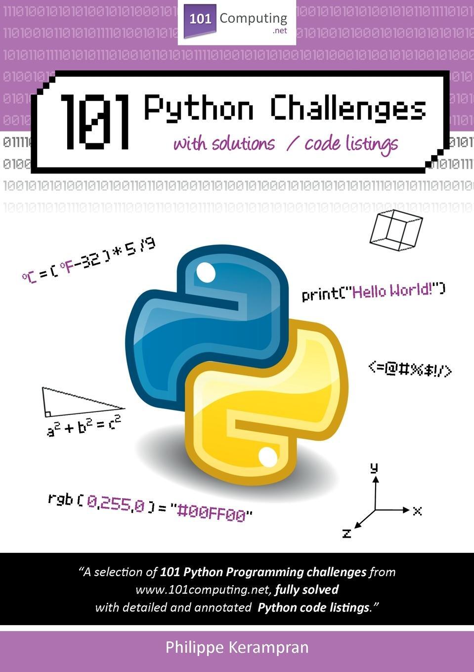 Cover: 9781326948344 | 101 Python Challenges with Solutions / Code Listings | Kerampran