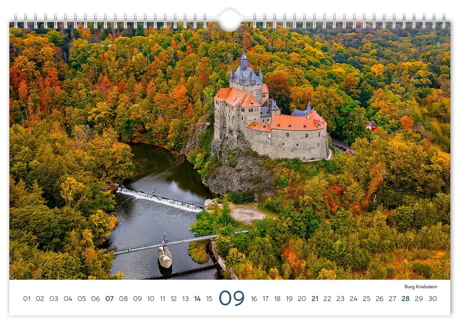 Bild: 9783910680692 | Kalender Sachsen 2025 | 30 x 20 cm weißes Kalendarium | Peter Schubert