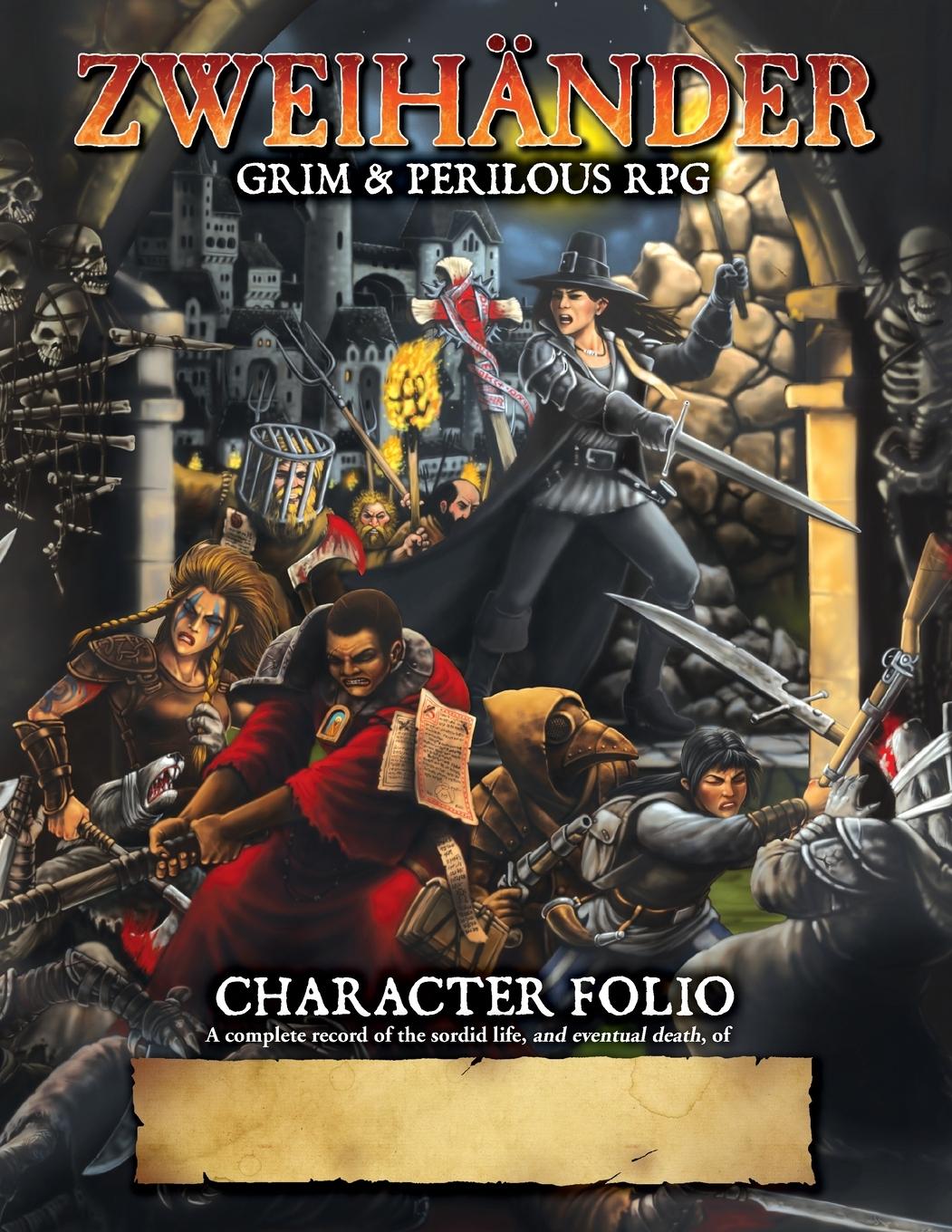 Cover: 9781524858759 | ZWEIHANDER Grim &amp; Perilous RPG | Character Folio | Daniel D. Fox