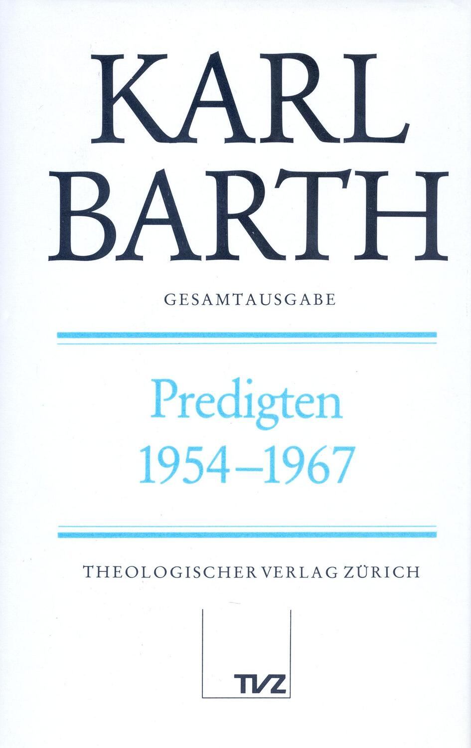 Cover: 9783290172787 | Abt. I: Predigten / Predigten 1954-1967 | Karl Barth | Taschenbuch