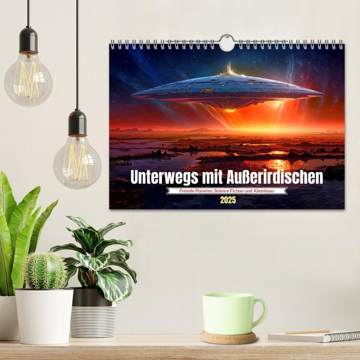 Bild: 9783383863448 | Unterwegs mit Außerirdischen (Wandkalender 2025 DIN A4 quer),...