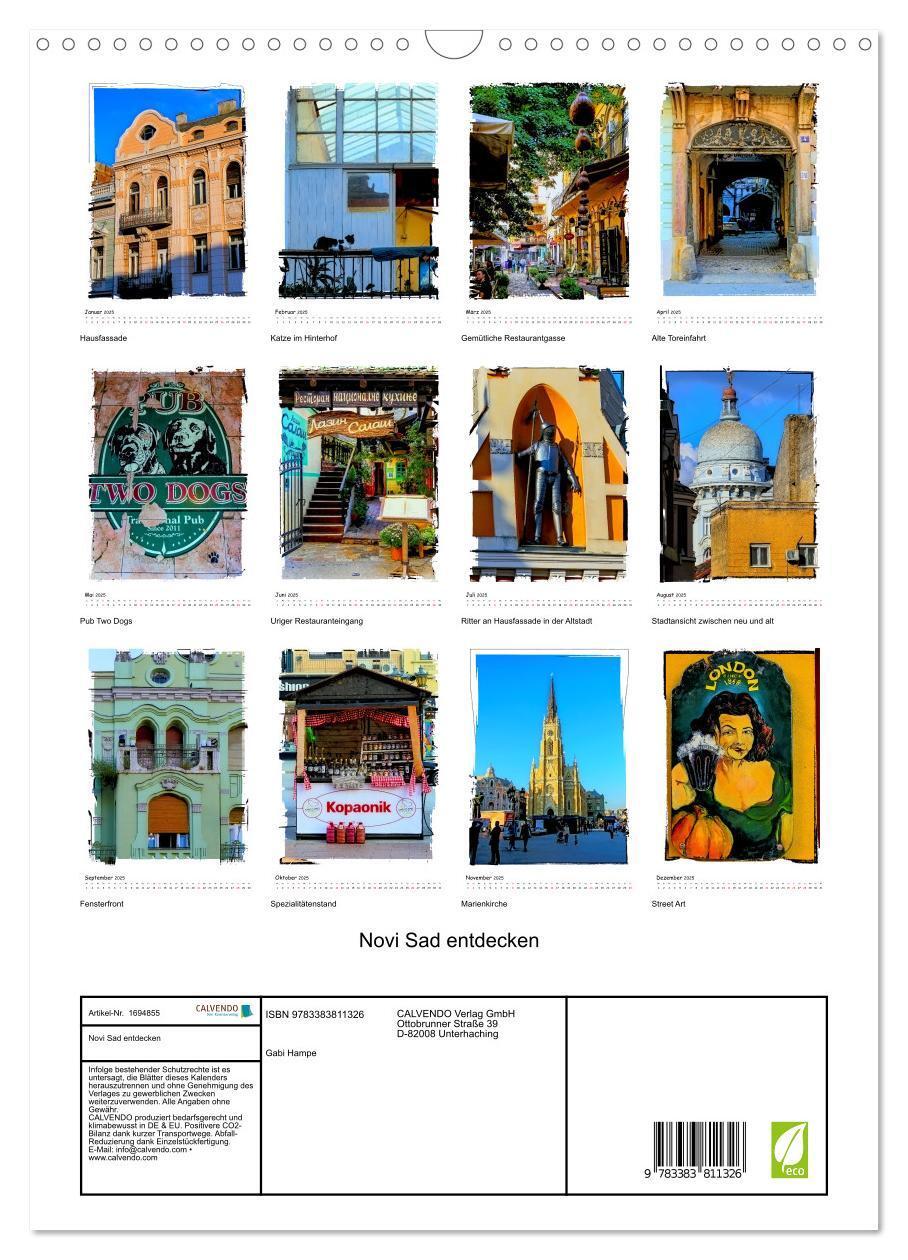 Bild: 9783383811326 | Novi Sad entdecken (Wandkalender 2025 DIN A3 hoch), CALVENDO...