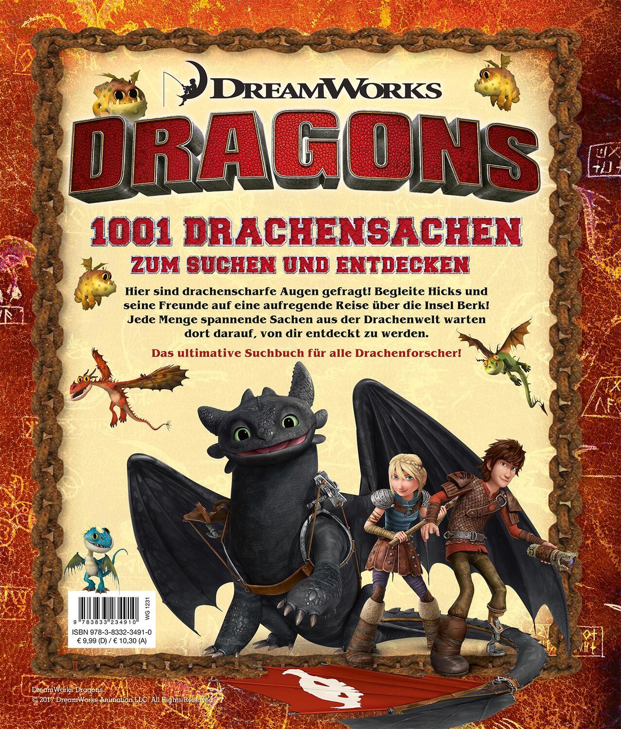 Rückseite: 9783833234910 | Dragons: 1001 Drachensachen zum Suchen und Entdecken | Buch | 24 S.