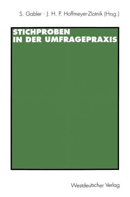 Cover: 9783531130613 | Stichproben in der Umfragepraxis | Hoffmeyer-Zlotnik (u. a.) | Buch