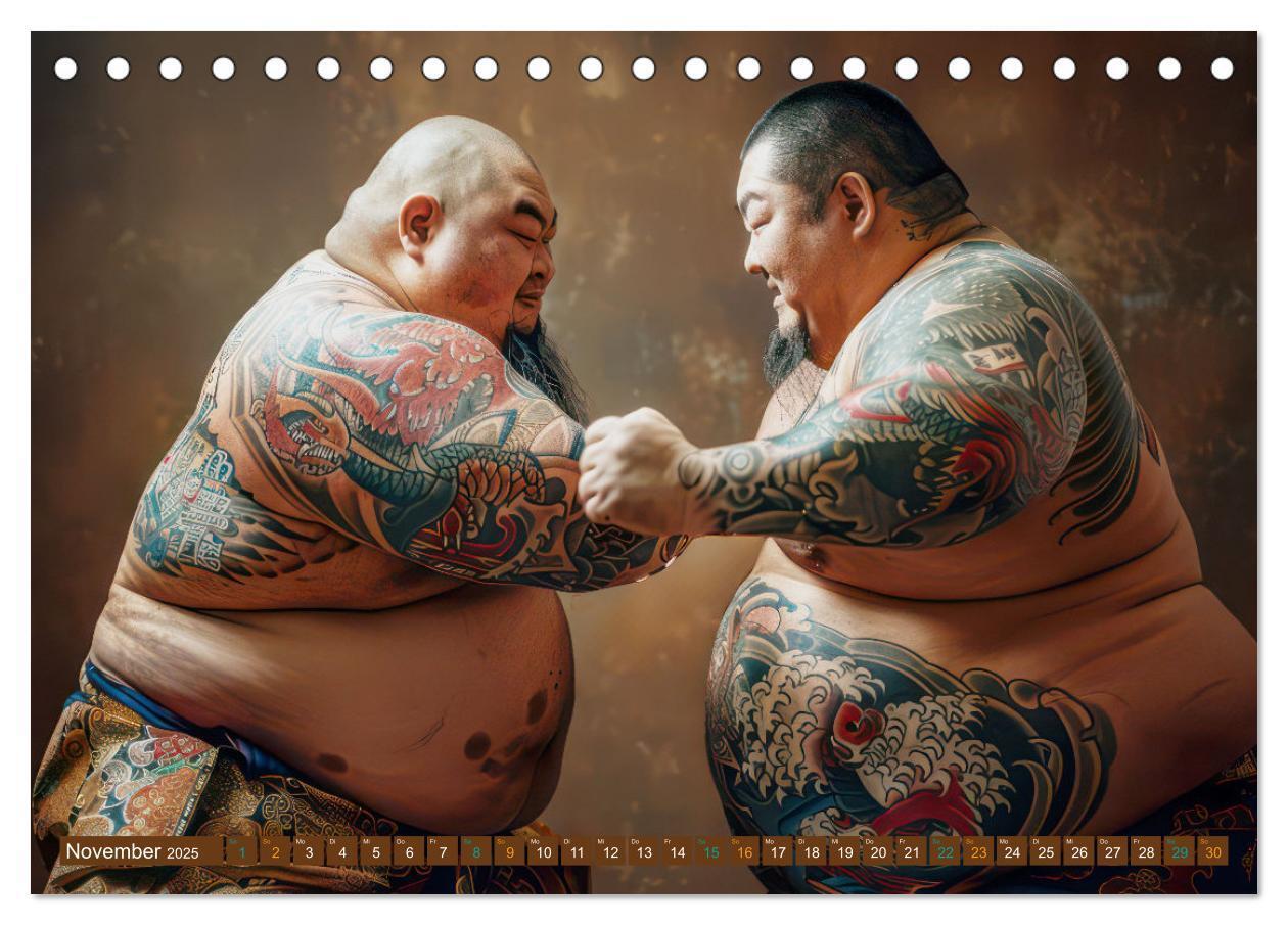 Bild: 9783383809965 | Sumo - Japans schwere Ringer (Tischkalender 2025 DIN A5 quer),...