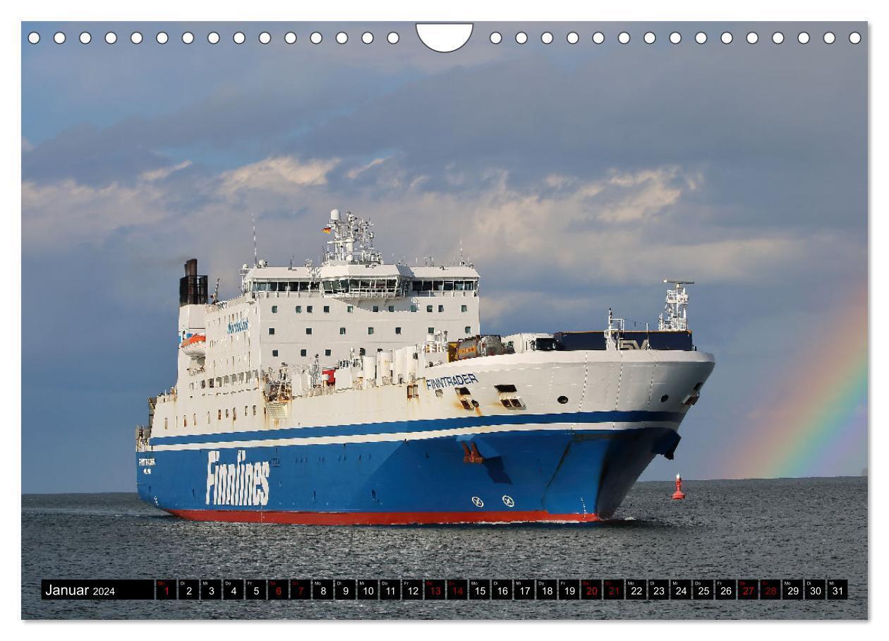 Bild: 9783675494961 | Shipspotting Travemünde (Wandkalender 2024 DIN A4 quer), CALVENDO...
