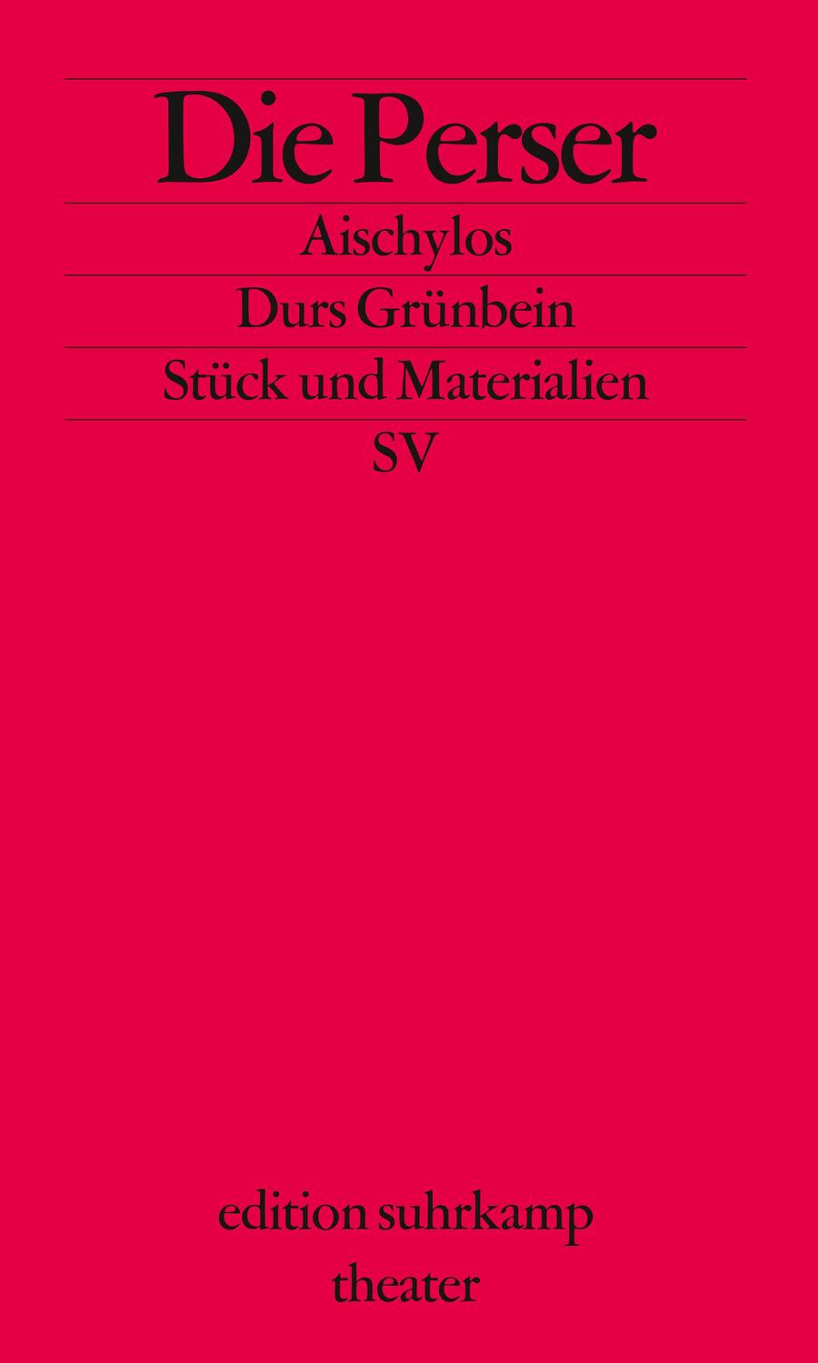 Cover: 9783518134085 | Die Perser | Stück und Materialien | Aischylos | Taschenbuch | Deutsch