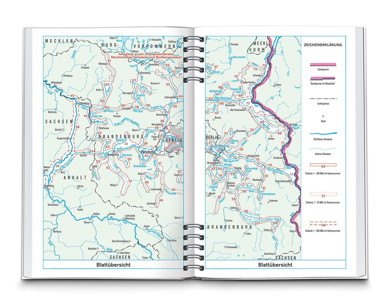 Bild: 9783991216483 | KOMPASS Wasserwanderatlas Berlin und Brandenburg | (Land-)Karte | 2022