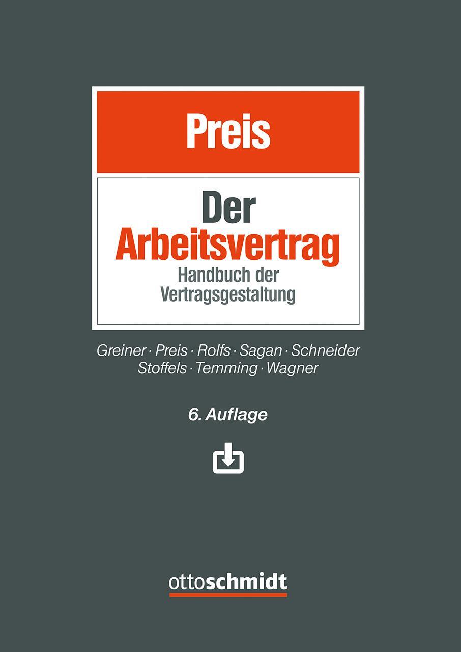 Cover: 9783504420345 | Der Arbeitsvertrag | Handbuch der Vertragsgestaltung | Ulrich Preis