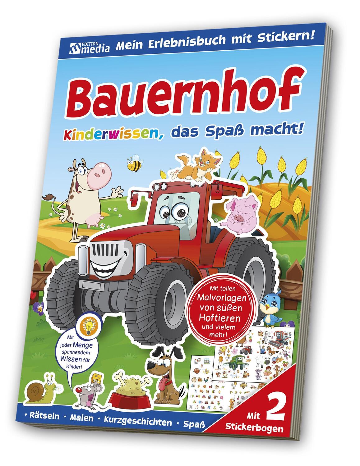 Cover: 4019393912568 | Sticker-Übungsbuch - Bauernhof, Natur | Taschenbuch | Deutsch | 2022