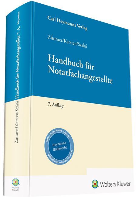 Cover: 9783452299277 | Handbuch für Notarfachangestellte | Andreas Kersten (u. a.) | Buch