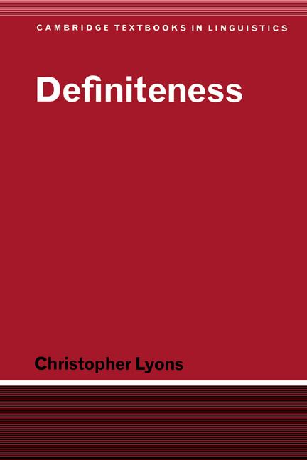 Cover: 9780521368353 | Definiteness | Christopher Lyons (u. a.) | Taschenbuch | Englisch