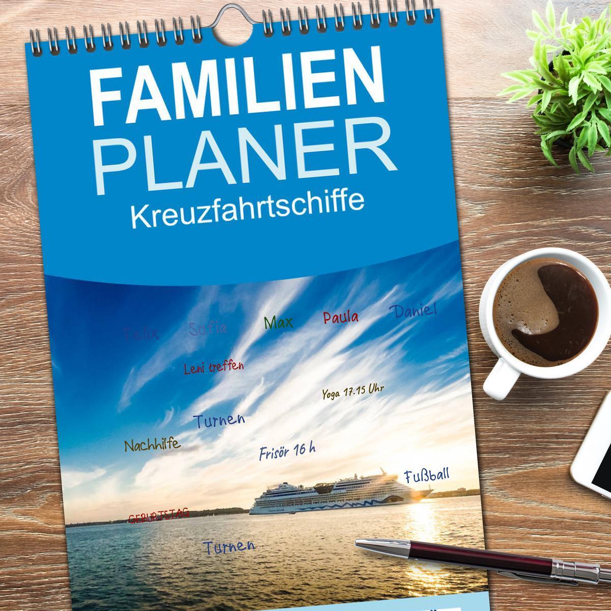 Bild: 9783457119358 | Familienplaner 2025 - Kreuzfahrtschiffe mit 5 Spalten...