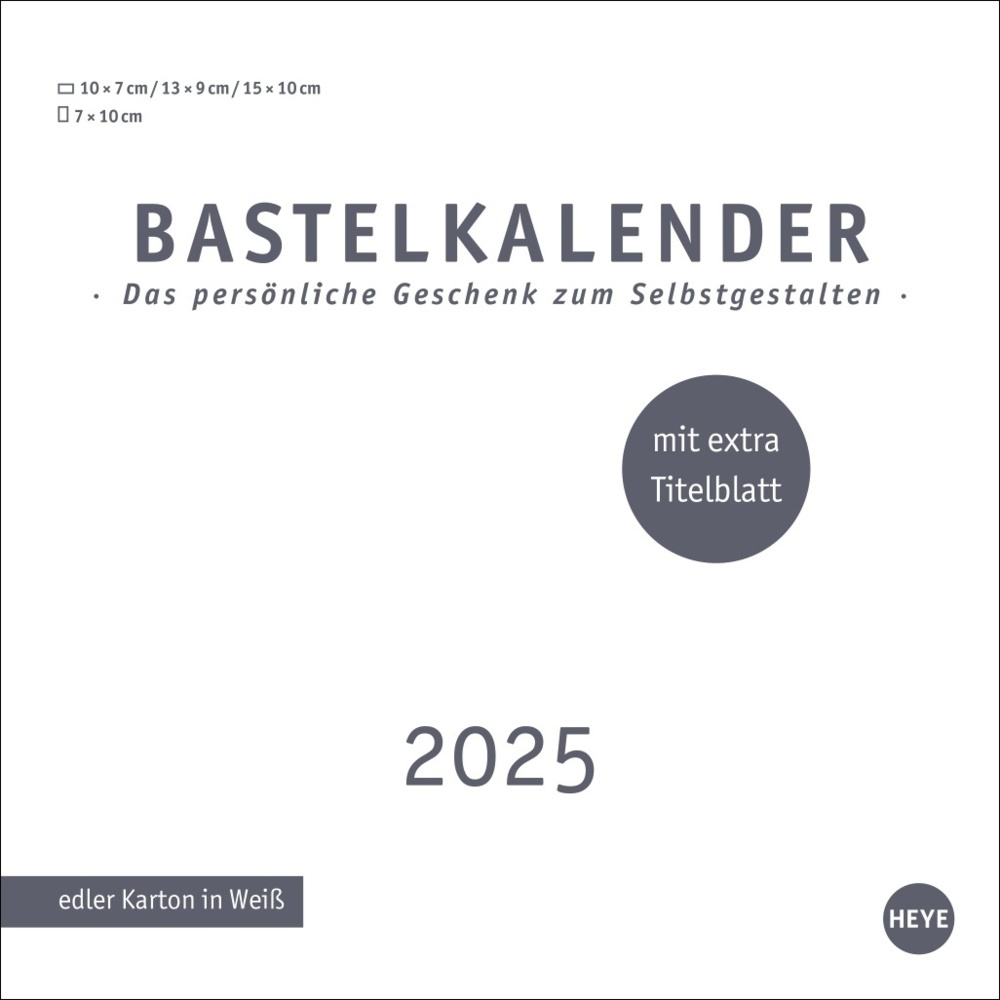 Cover: 9783756407866 | Premium-Bastelkalender weiß klein 2025 | Kalender | Spiralbindung