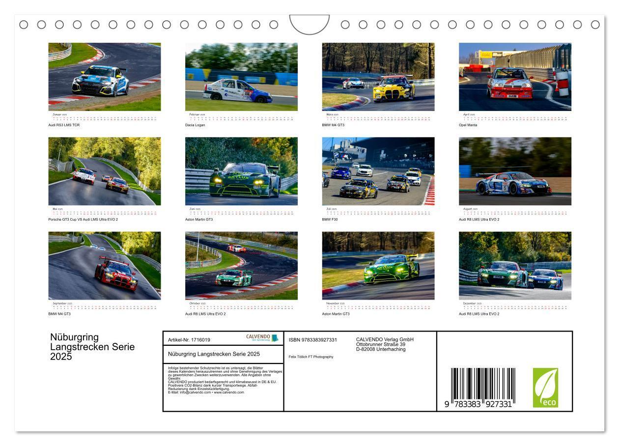 Bild: 9783383927331 | Nüburgring Langstrecken Serie 2025 (Wandkalender 2025 DIN A4 quer),...