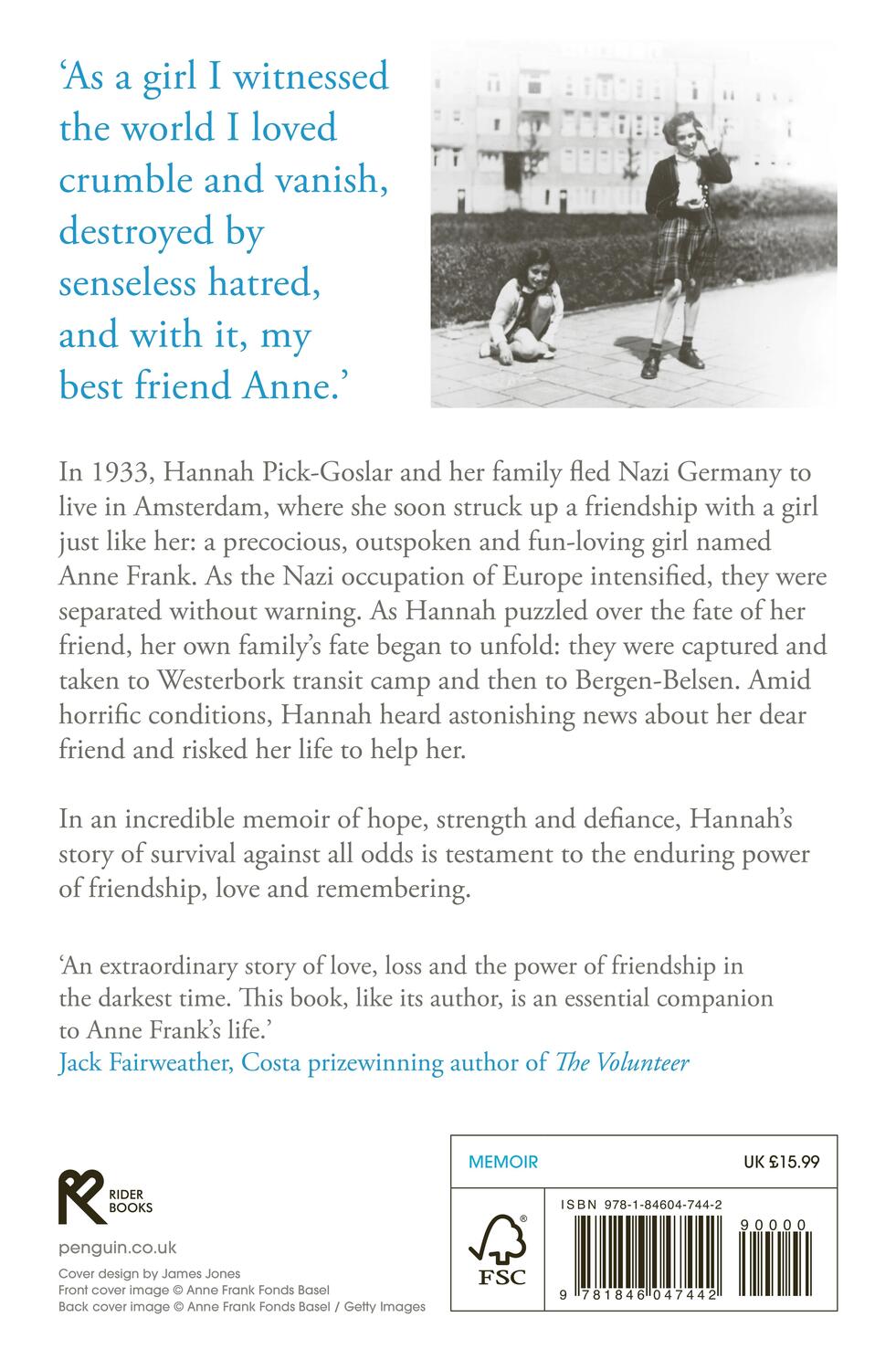 Rückseite: 9781846047442 | My Friend Anne Frank | Hannah Pick-Goslar | Taschenbuch | 320 S.