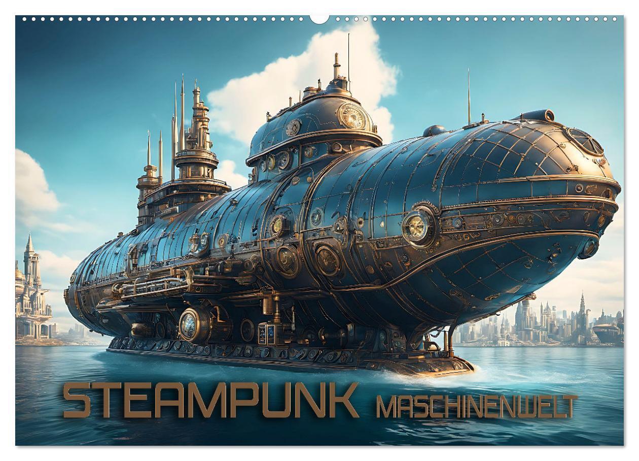 Cover: 9783383727375 | Steampunk Maschinenwelt (Wandkalender 2024 DIN A2 quer), CALVENDO...