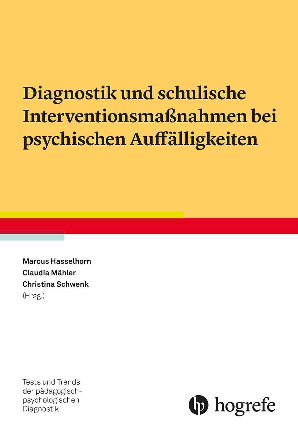Cover: 9783801732370 | Diagnostik und schulische Interventionsmaßnahmen bei psychischen...