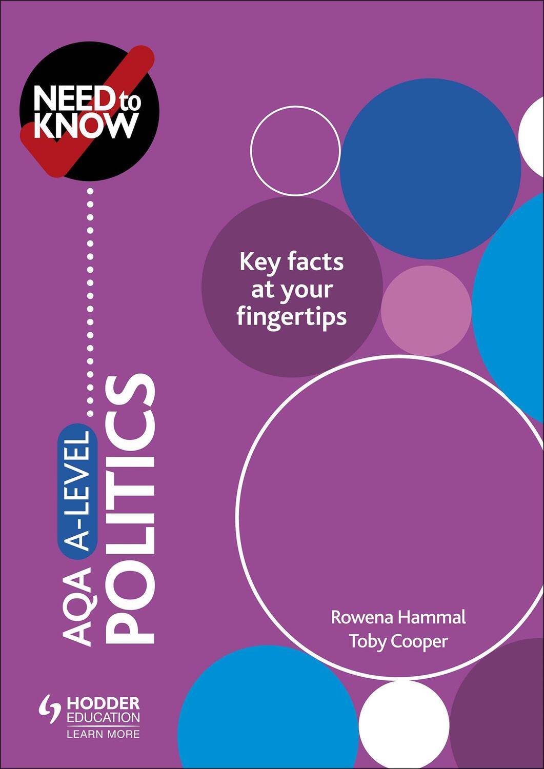 Cover: 9781510477148 | Need to Know: AQA A-level Politics | Rowena Hammal (u. a.) | Buch