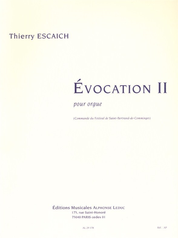 Cover: 9790046291784 | Evocation Ii | Thierry Escaich | Buch | Alphonse Leduc