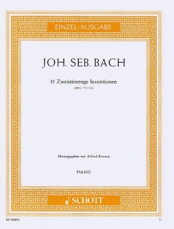Cover: 9790001086813 | 15 Zweistimmige Inventionen | Johann Sebastian Bach | Buch | 36 S.