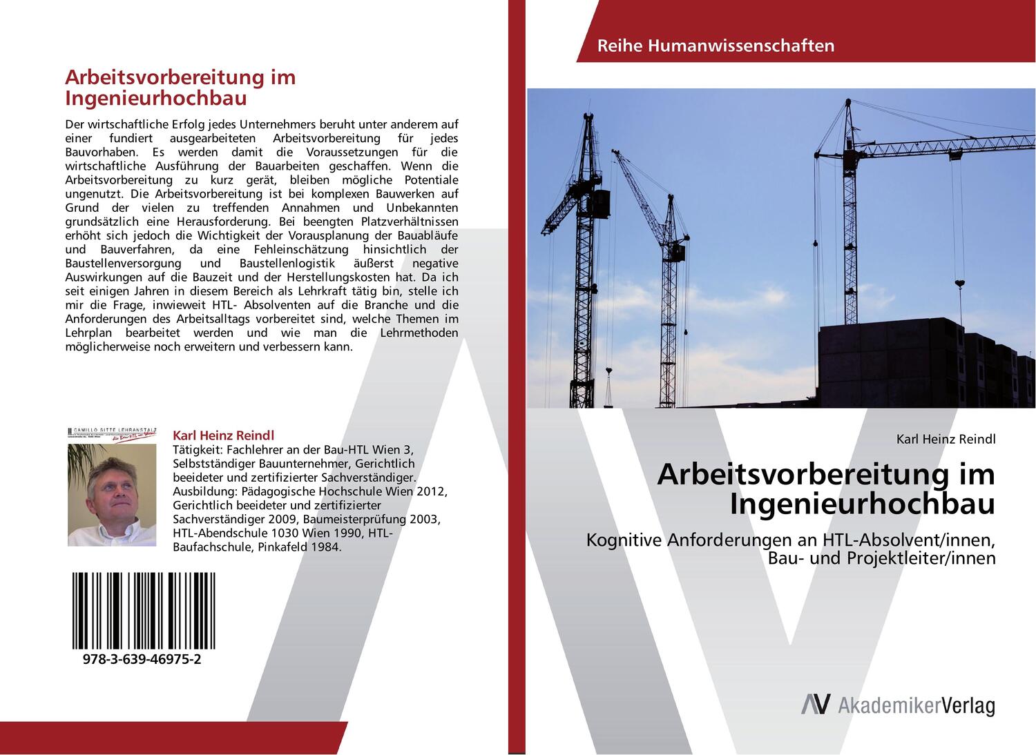 Cover: 9783639469752 | Arbeitsvorbereitung im Ingenieurhochbau | Karl Heinz Reindl | Buch
