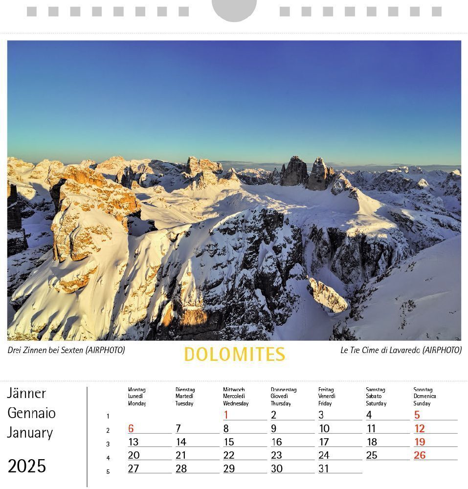 Bild: 9788887531633 | Dolomiten 2025, Postkartenkalender Querformat | Kalender | 2025