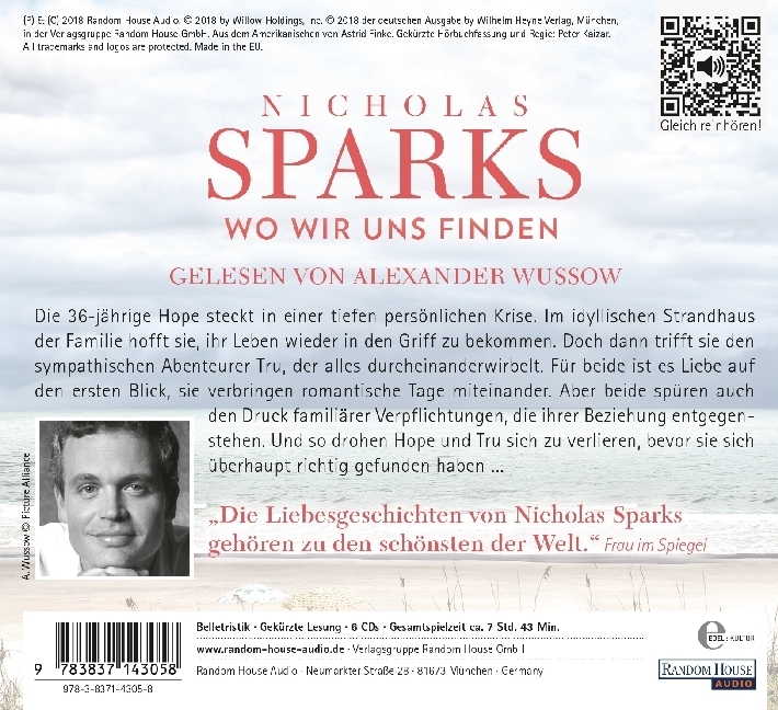 Bild: 9783837143058 | Wo wir uns finden, 6 Audio-CDs | Nicholas Sparks | Audio-CD | 463 Min.