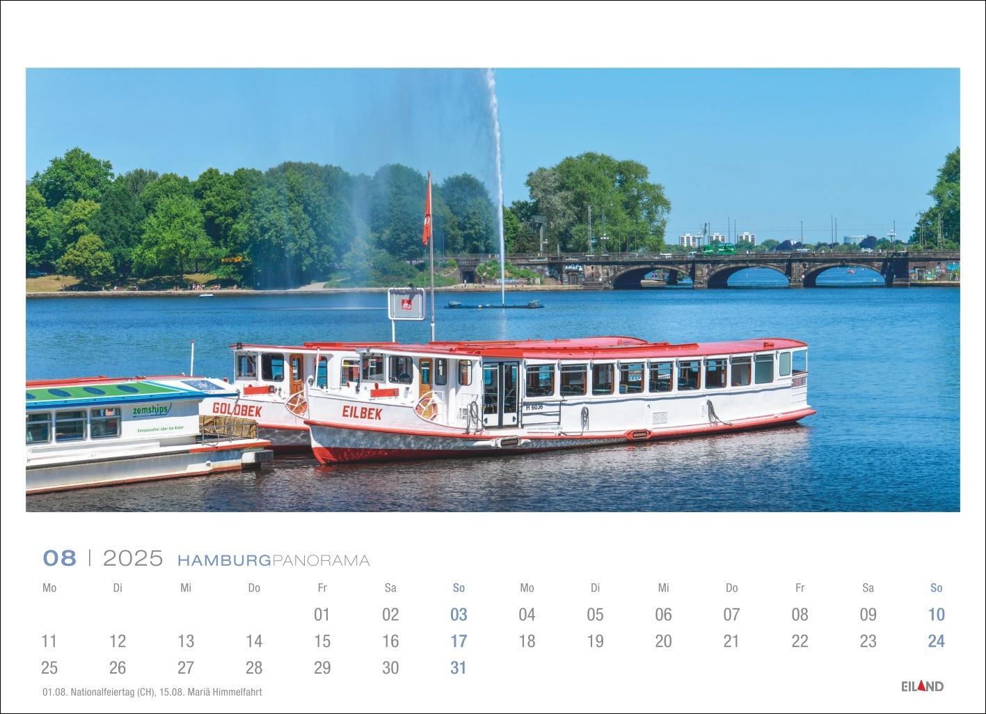 Bild: 9783964023391 | Hamburg Panorama Postkartenkalender 2025 | Eiland | Kalender | 13 S.