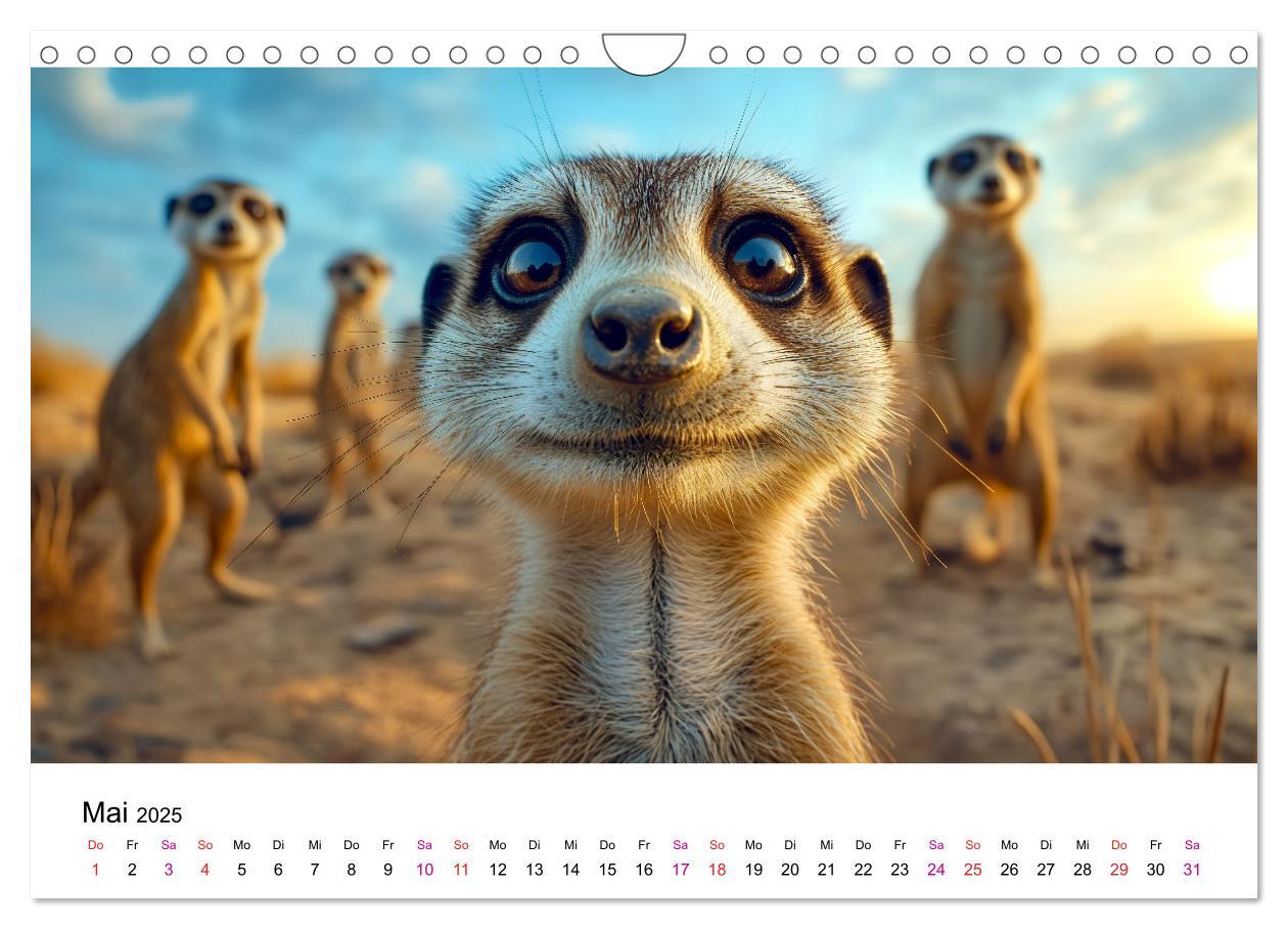 Bild: 9783457215081 | Erdmännchen - coole Typen (Wandkalender 2025 DIN A4 quer), CALVENDO...