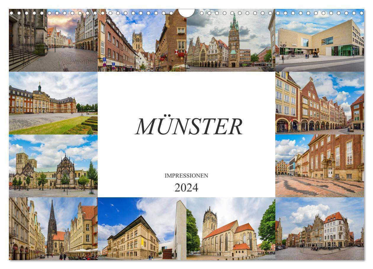 Cover: 9783675682221 | Münster Impressionen (Wandkalender 2024 DIN A3 quer), CALVENDO...