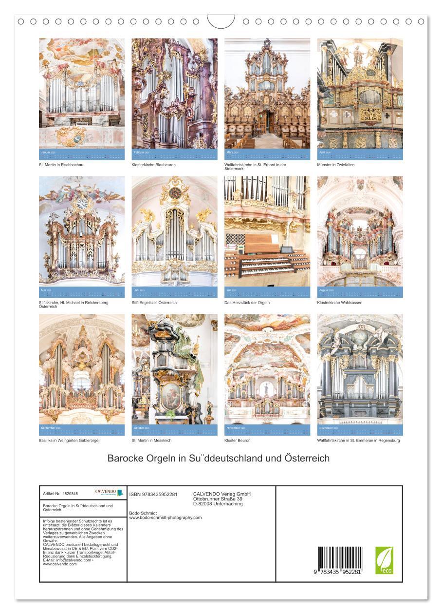 Bild: 9783435952281 | Barocke Orgeln in Su¨ddeutschland und Österreich (Wandkalender 2025...