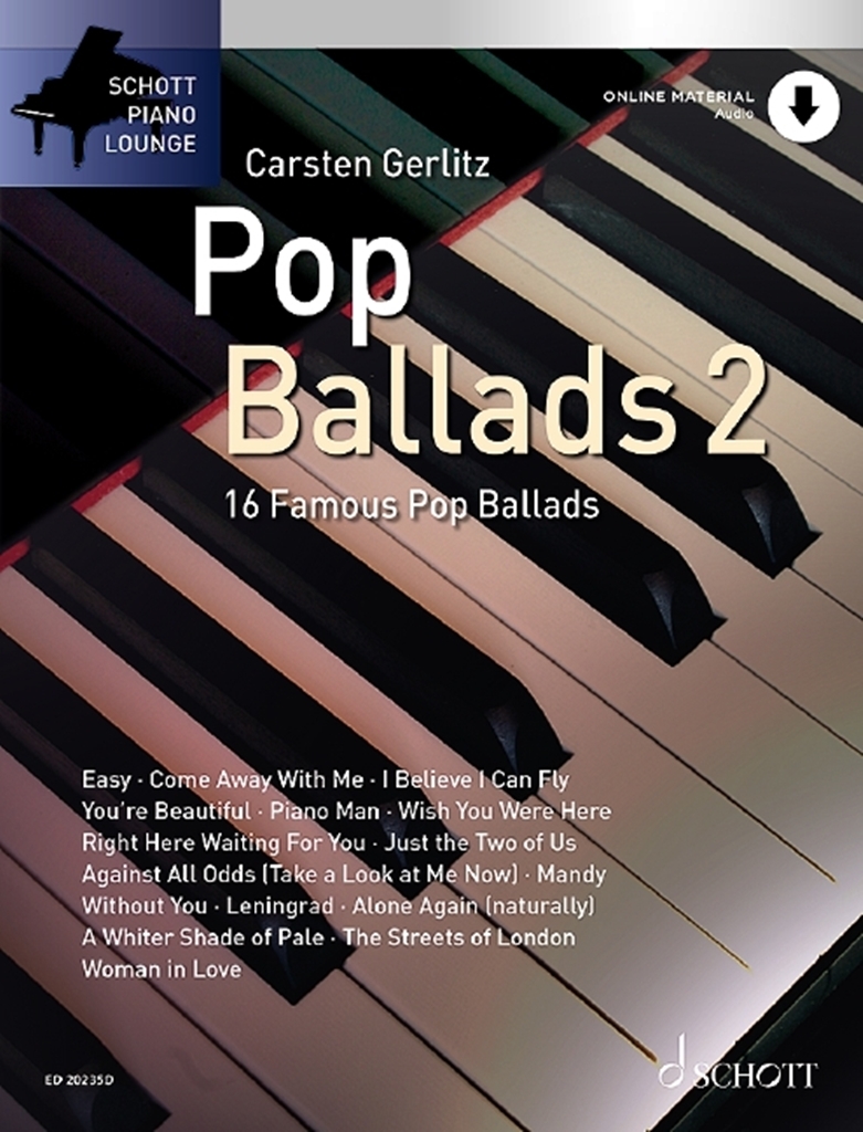 Cover: 9790001207607 | Pop Ballads 2 Band 2 | 16 Bekannte Melodien | Schott Piano Lounge